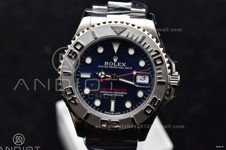 A2824 1:1 Dial Best 316L 37mm Yacht-Master Blue Bracelet SS Edition 268622 Case and CVSF 0301